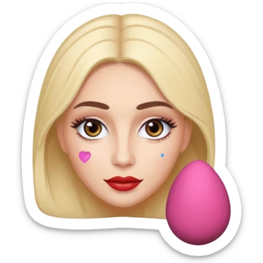 Miriana of eurovisión 2025 the face in a beauty blender sticker