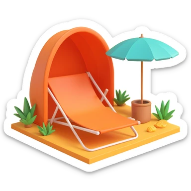 A colorful picture depicting a warm summer sticker