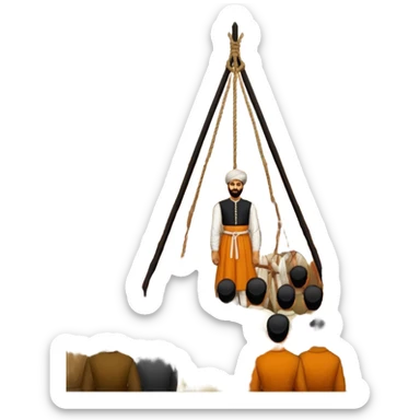 16th century execution letter india sticker