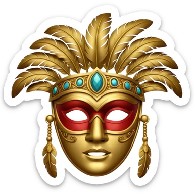ancient Roman party mask sticker