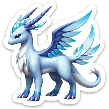 lugia-dialga-suicune-Glaceon-hybrid, full body sticker