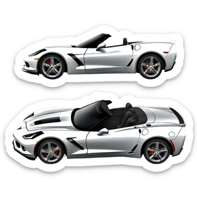 Corvette c6 convertible car sticker