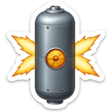 atom bomb, not an explosion the bomb itself sticker