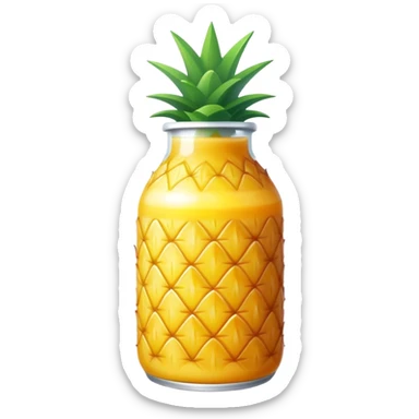 Pineapple juice bottle  sticker
