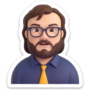 Jack Black as Steve from the Minecraft movie sticker