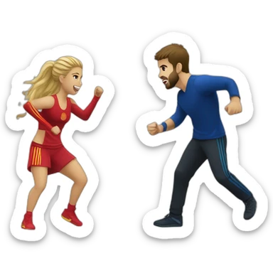 Shakira fight with piqué sticker