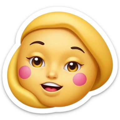 playful emoji-style character with a large exaggerated booty giving a dramatic side-eye expression, fun and cheeky vibe sticker