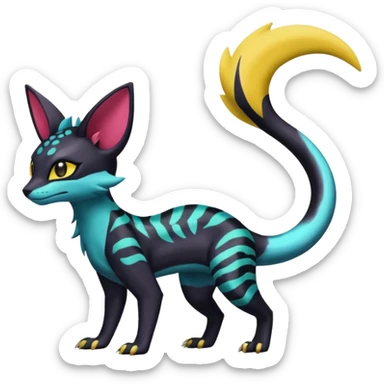 Shiny Salandit-Umbreon-Genet-Noivern-Noibat-Serval-Hybrid (Full body) sticker