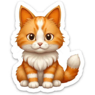 cat with crossed hands sticker
