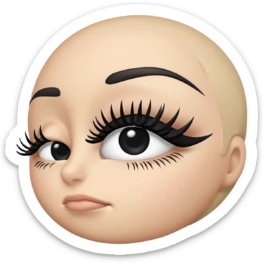 I want a version of the "single eye" generic unicode emoji but the eye is shut, eye lids down over the eye... not human face... like its just the eye ball, well you can see a bit of the eye lashes as well... I just want a version of this emoji where the eye is closed sticker