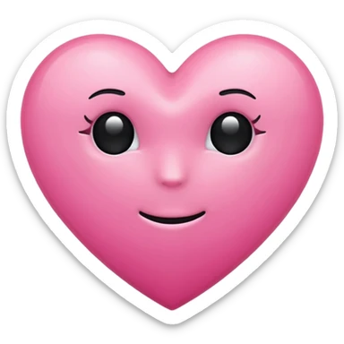 BLACKPINK-inspired black and pink heart emoji sticker
