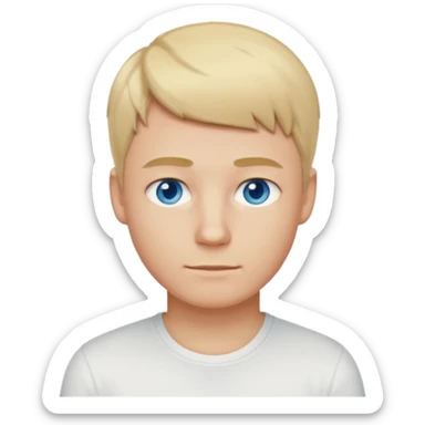 male short blond hair blue eyes 5ft 9 140lbs Italian sticker