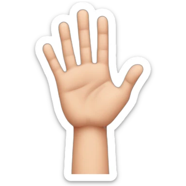 Palm of one hand open except for the middle finger, which is extended outwards sticker