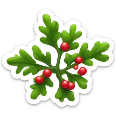 Mistletoe branch sticker