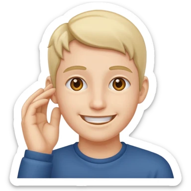 non sento (vantandoti) dito dietro orecchio sticker