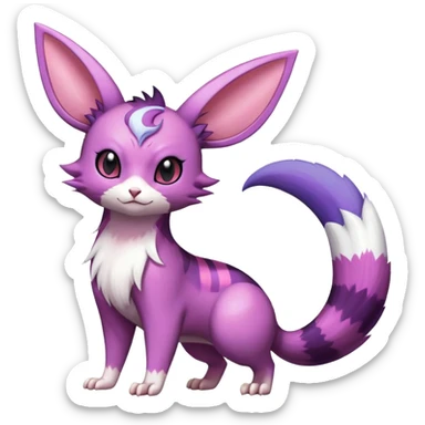 Shiny Furret-Espeon-Furret-Noibat-Noivern-Hybrid (Full body) sticker