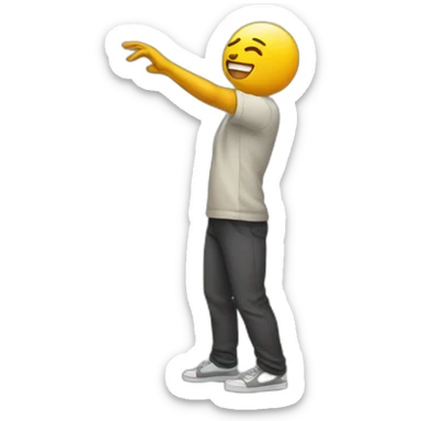 Human make a dab sticker