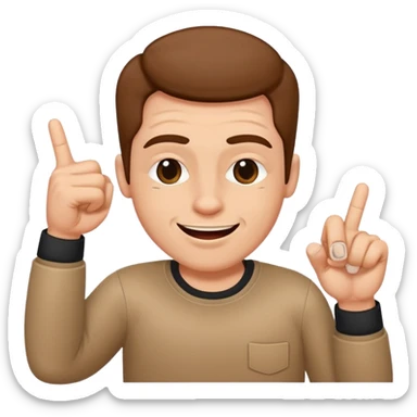 laid-back charismatic character giving a wink and finger guns, embodying alpha confidence and rizz sticker