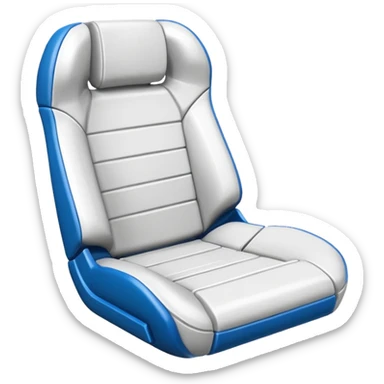 Generate an Airbnb category syle icon of a broken football seat, it should be a white icon and simplified sticker