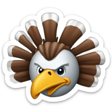 a turkey wearing a detroit lions helmet sticker