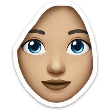 Uma Mulher branca cabelo liso curto e olhos azuis sticker