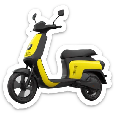 Electric yellow whoosh yellow scooter xiaomi SL90 sticker