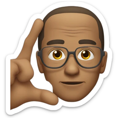 Gustavo Fring with half of his face missing making a heart with his hands sticker
