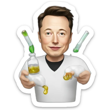 elon musk doing drugs, for educational purposes only, inclusiveness and positive, LGTBQ+ sticker