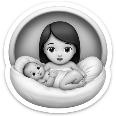 Newborn B&W Photoshoot sticker