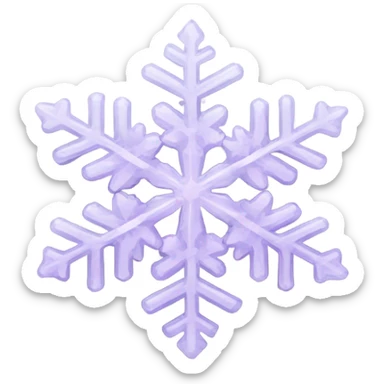 light purple snow flake sticker