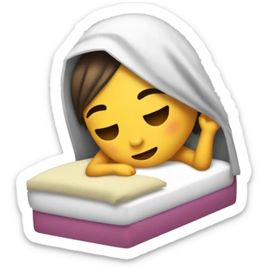 chica dormida  sticker