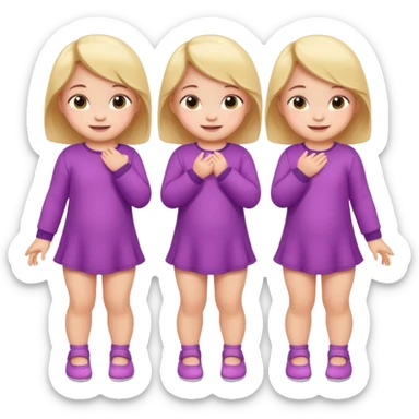 Baby Girl, Different Poses, different outfit, single Baby Girl only. sticker