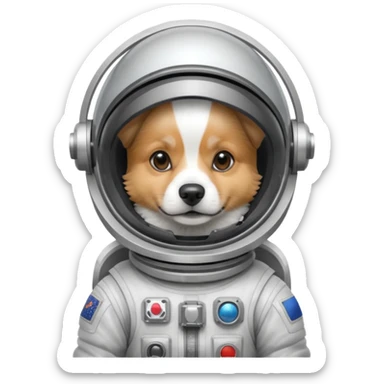 dog in space suit sticker
