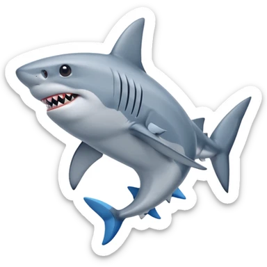 Tralalero Tralala, a shark with 4 legs and blue nike sneakers sticker