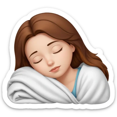 girl sleeping with a blanket sticker