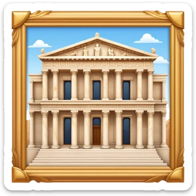 The Library of Celsus Landmark Emoji – Depicting its marble facade, carved columns, and statues. sticker