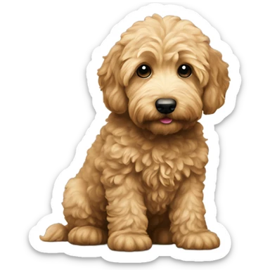 A mini goldendoodle sticker