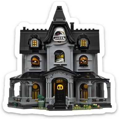 Lego Darth Vader’s seriously dusty disturbing disgusting ghostly haunted horror dream mansion  sticker