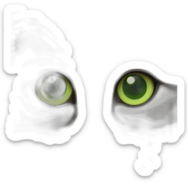 Grey Siberian cat with green eyes sticker