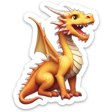 dragon cute BAROQUE sticker
