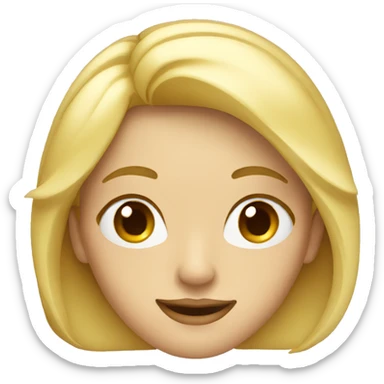 blond lady with blond hair wink eye  sticker