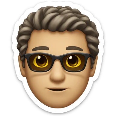 portrait of a solo male with sunglasses  sticker