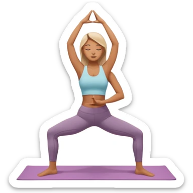 Clam peace yoga sticker