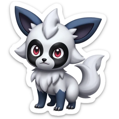 Cool Cute Kawaii Absol-Zorua-Umbreon-Pokemon-hybrid-animal Full Body  sticker