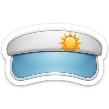 Sun Visor,ehite sticker