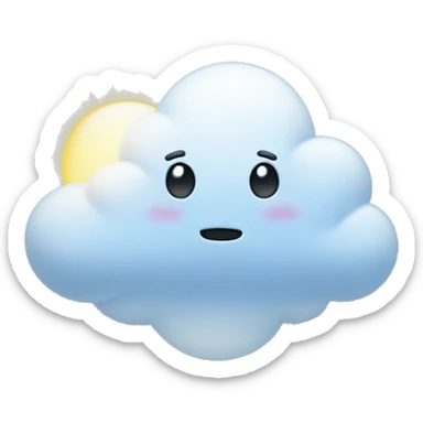 cloud blinking sticker
