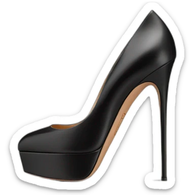 VALENTINO Tan-go PLATFORM PUMP black sticker