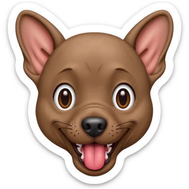 Xoloitzcuintle Dog derpy expression with tongue sticking out sticker