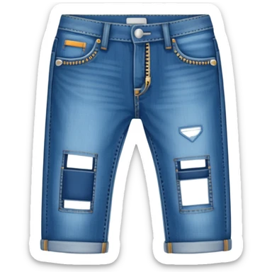 un pantalone con la zip aperta sticker
