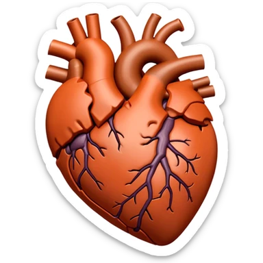 Terracotta anatomy heart sticker